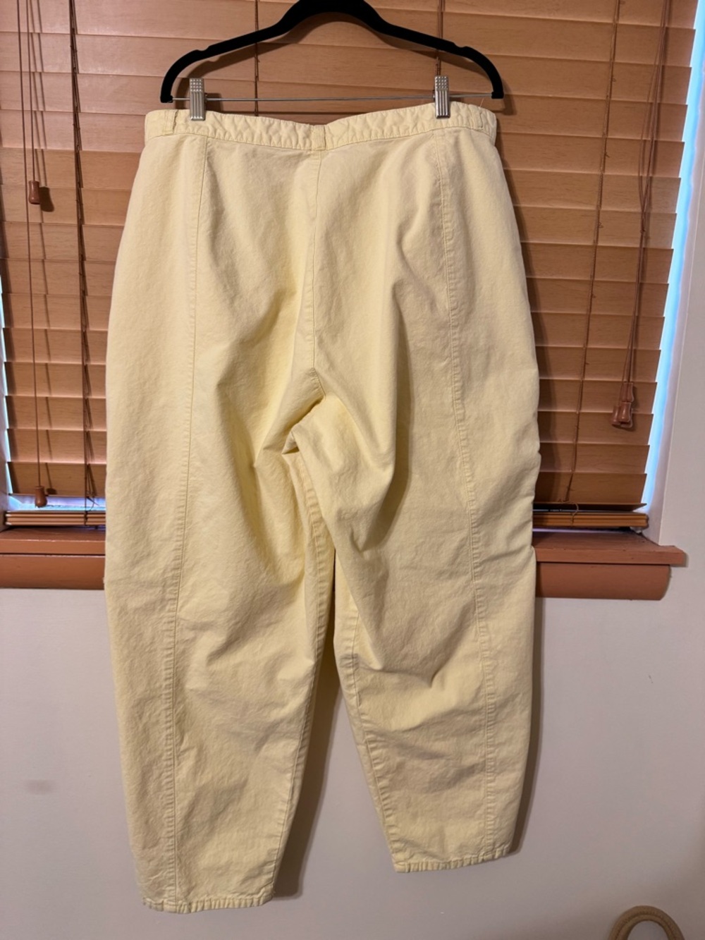 Vintage 90s Jordache Butter Yellow Utility Field Pants - High Waist Cotton Twill - Picture 5 of 9